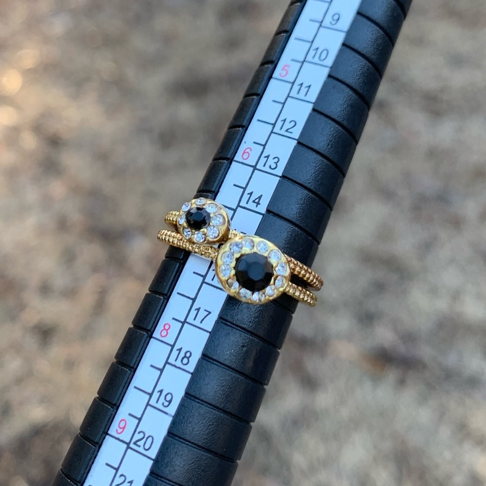 Rhinestone Primrose Stacking Rings - Picture 13 of 13